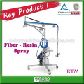 resin fiber spray with chopper gun